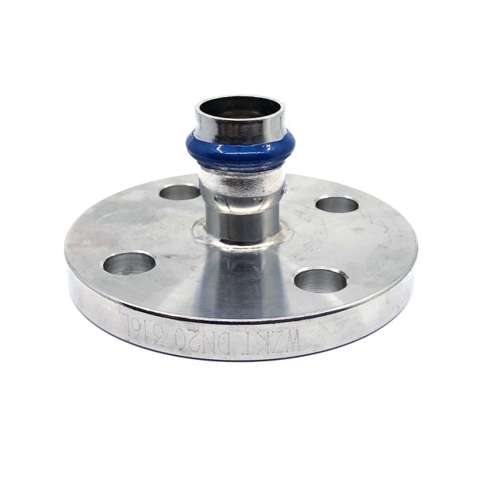 Pressfitting V-Kontur Übergangsflansch